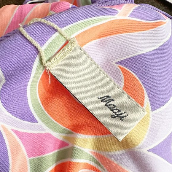 Maaji Periwinkle Parade Reversible Bikini Top In Purple - Picture 9 of 13